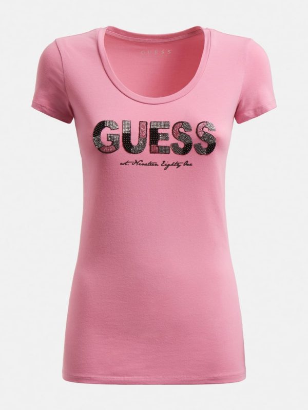 guess t shirt rose 4
