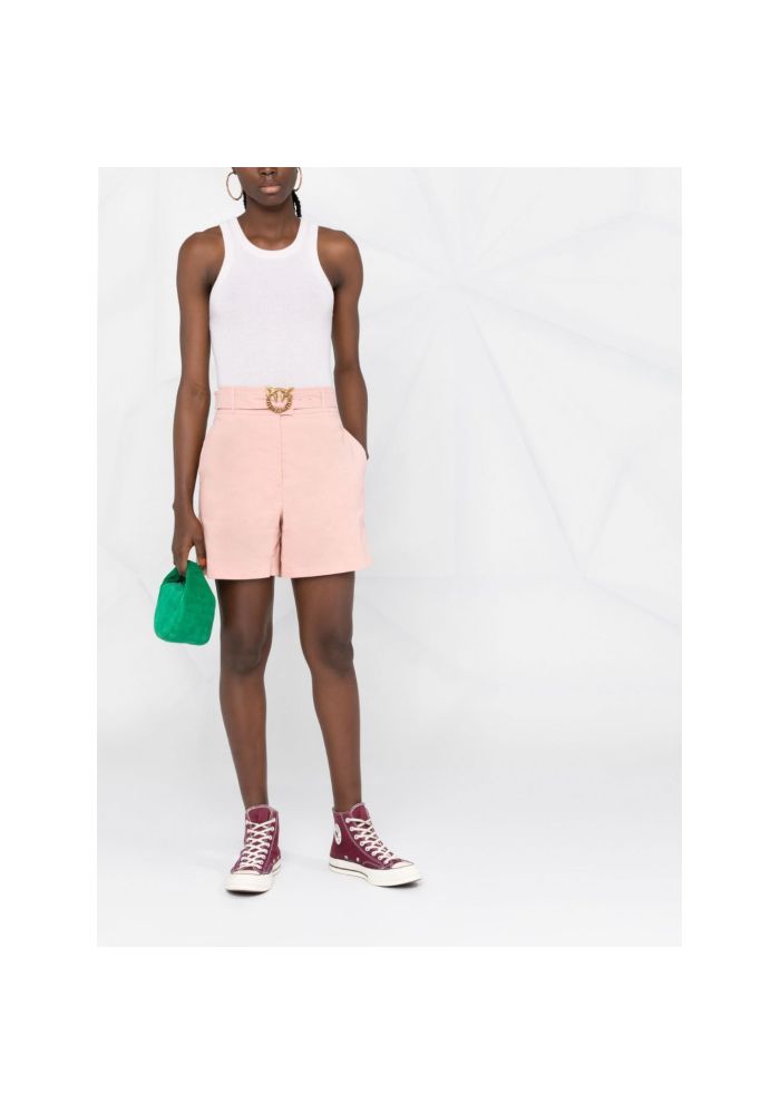 PINKO Γυναικείο σορτς high-waist Sulomona shorts P32 Pink 1G17CZ 7435