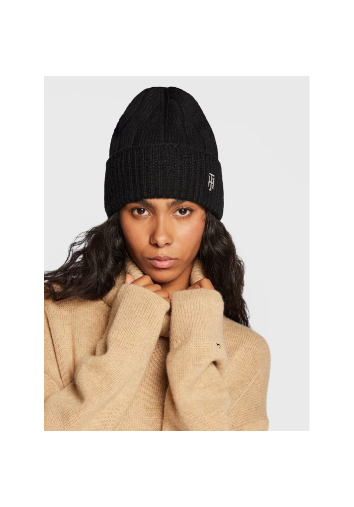TOMMY HILFIGER Σκούφος Th Timeless Beanie AW0AW13827 BDS Μαύρο