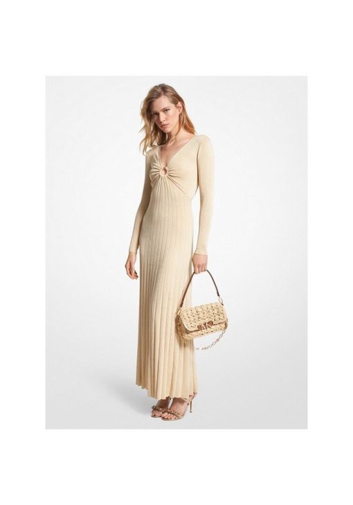 michaelkors forema lurex maxi gold 3