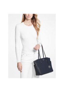 michaelkors marilyn tote bag navy 3