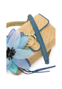 PINKO floral applique shoulder bag 3