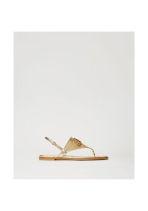 twinset sandals gold 1