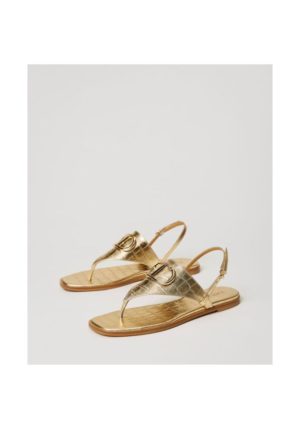 twinset sandals gold 2