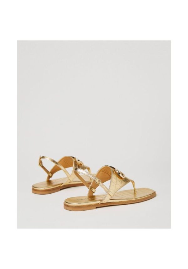 twinset sandals gold 3