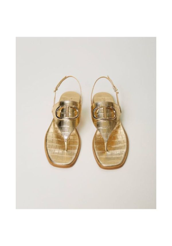 twinset sandals gold 4