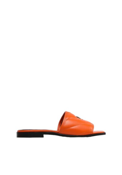 pinko flat kapitone orange 1