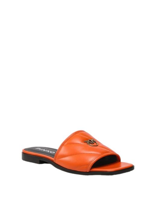 pinko flat kapitone orange 3