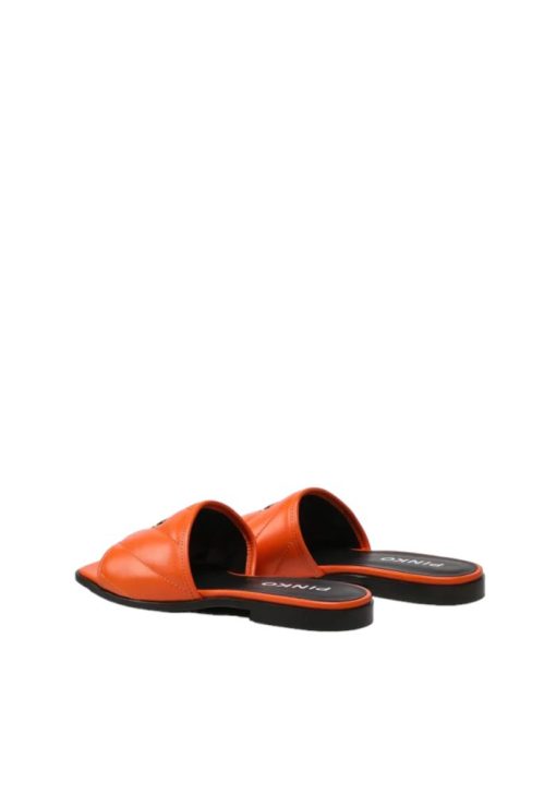 pinko flat kapitone orange 4