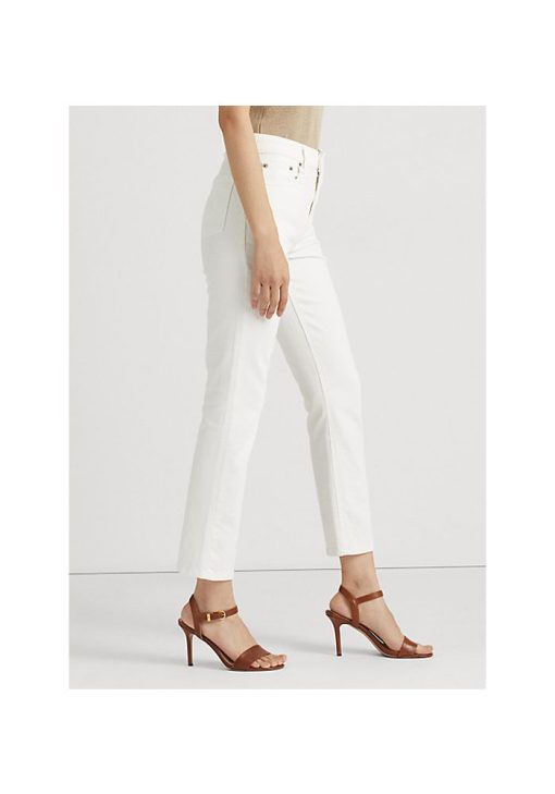 ralphlauren high rise straight jeans white 4