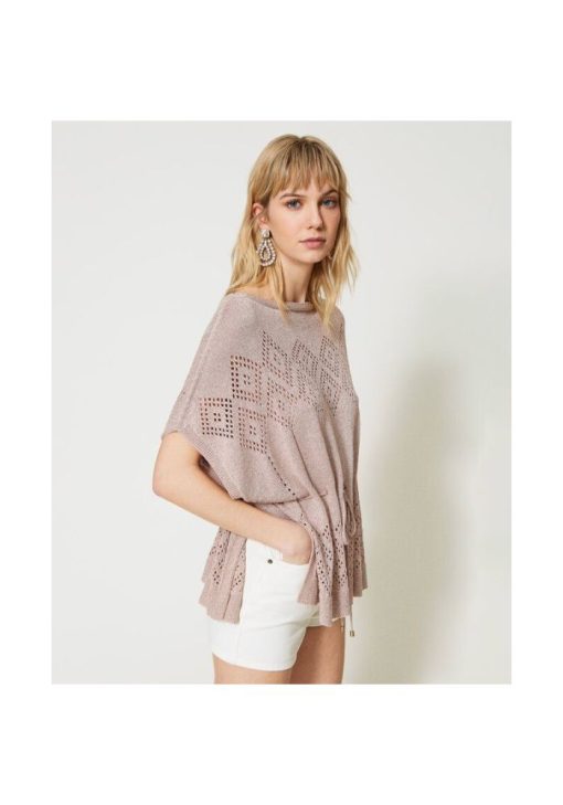 twinset lurex poncho 2