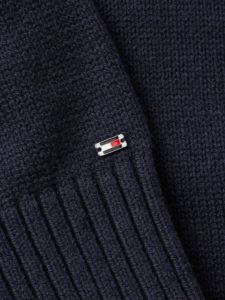 Tommy Hilfiger-Contrast-Stripe-V-Neck-Jumper _ Desert-Sky-4