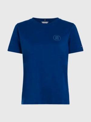 Tommy Hilfiger-T-Shirt-modern-Κεντητό-Λογότυπο-Deep-Indigo-2