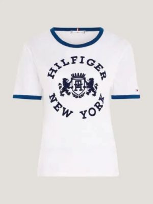 Tommy Hilfiger-T-Shirt-με Varsity-Λογότυπο-Optic-White-2