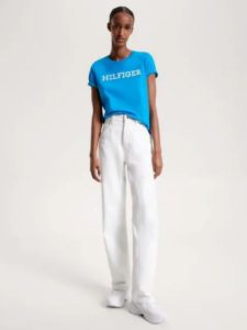 Tommy Hilfiger-T-Shirt-με-κεντητό-λογότυπο-Cerulean-Aqua-3