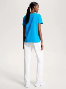 Tommy Hilfiger-T-Shirt-με-κεντητό-λογότυπο-Cerulean-Aqua-4