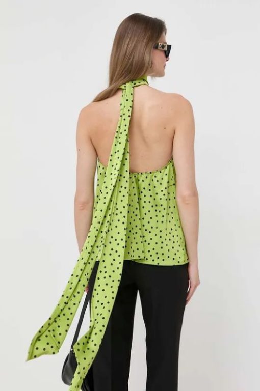 pinko-top-αμάνικο-πουά-verde-nero-3