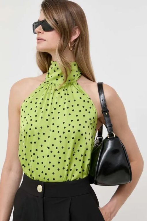 pinko-top-αμάνικο-πουά-verde-nero-4