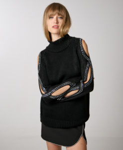 Access-Μπλούζα-πλεκτή-ζιβάγκο-στρας-34-8094-Black-2