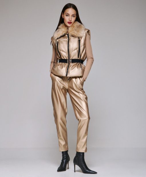 Access-Παντελόνι-metallic-jogger-34-5149-Gold-1