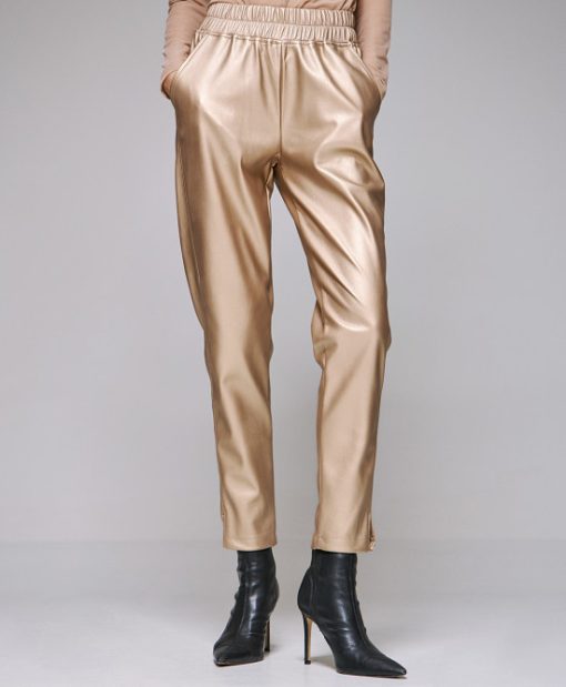 Access-Παντελόνι-metallic-jogger-34-5149-Gold-2