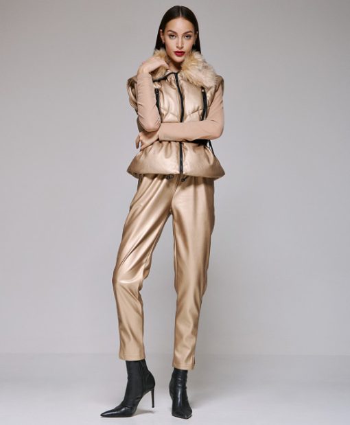 Access-Παντελόνι-metallic-jogger-34-5149-Gold-3