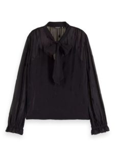 Scotch & Soda-Μπλούζα-Neck-tie-173313-Black-5