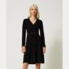 twinset-short- knit -dress- with- studs-1