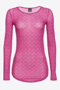 pinko-Mπλούζα-με-logo-100639A13G-YZ3 FUXIA_NERO-4