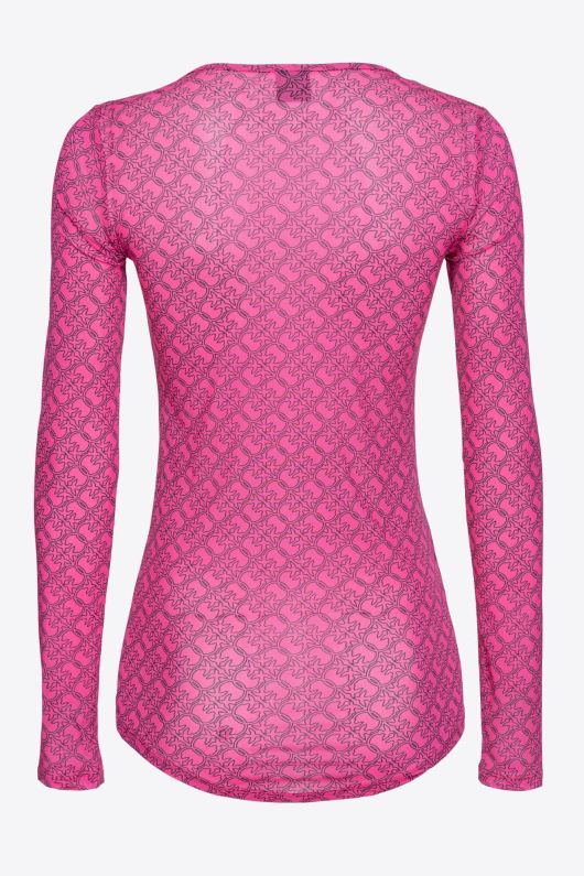 pinko-Mπλούζα-με-logo-100639A13G-YZ3 FUXIA_NERO-5