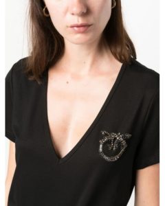 pinko-t-shirt-με-logo-100372A0MA-Z99-black-1