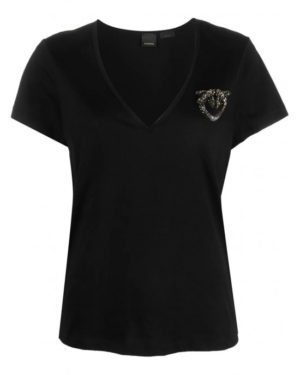pinko-t-shirt-με-logo-100372A0MA-Z99-black-2