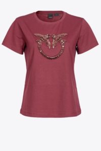 pinko-t-shirt-με-Κέντημα-100535Α15D-WW8-Bordeaux-3
