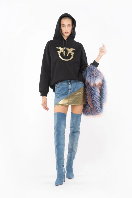 pinko-Φούτερ-με-λογότυπο-Lovebirds-101685A12V-Ζ99-Black-1