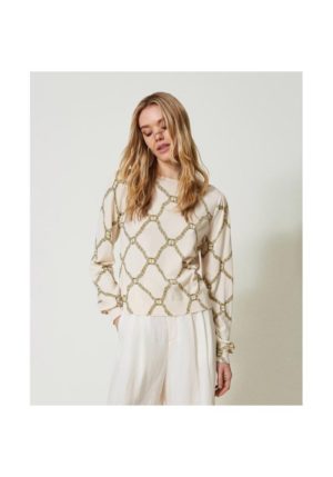 twinset-Jumper- with- chain- print-1