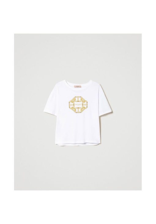 twinset-tshirt-chain-print-white-1