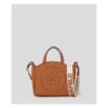 karllagerfeld-small-tote-bag-perforated-camel