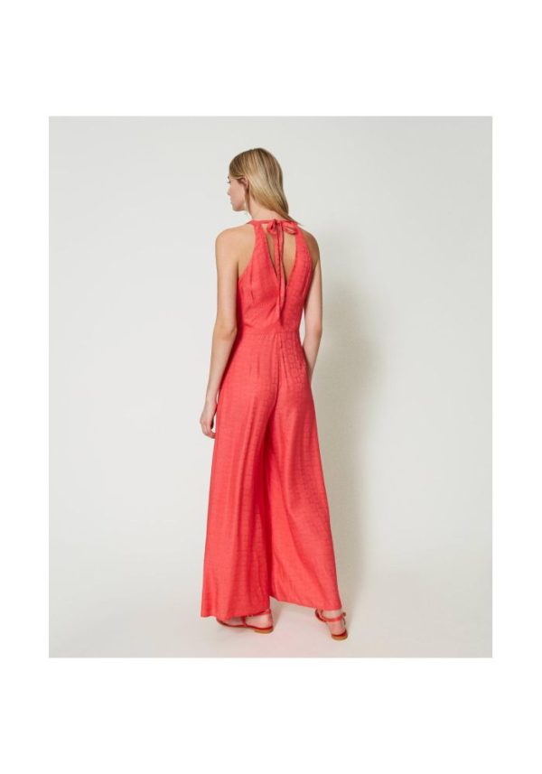twinset-Long- jacquard -jumpsuit -with -Oval T-3