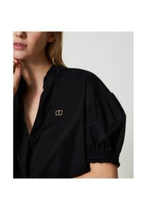 twinset-blousa-poplina-nero-5