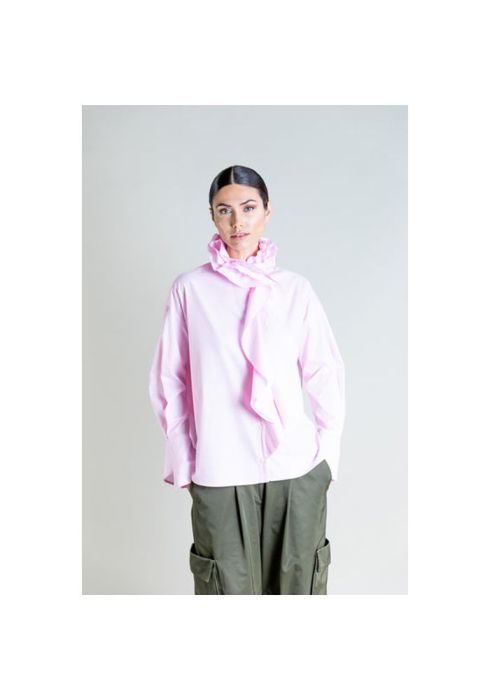 PSOPHIA-oxford-ruffle-shirt-3