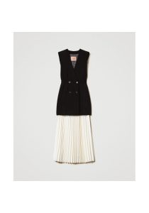 twinset-crepe-gilet-long-pleated-skirt-1