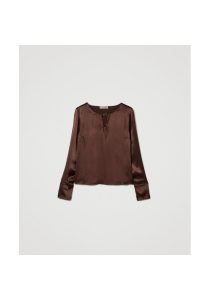 twinset-saten-blousa-chiocolato-2