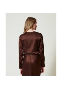 twinset-saten-blousa-chiocolato-4