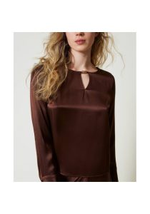 twinset-saten-blousa-chiocolato-5