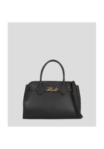 karl-lagerfeld-signature-top-handle-black