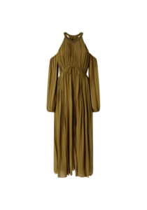pinko-pleated-midi-dress-green-1