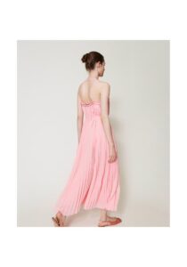 twinset-long-dress-plisse-pink-5