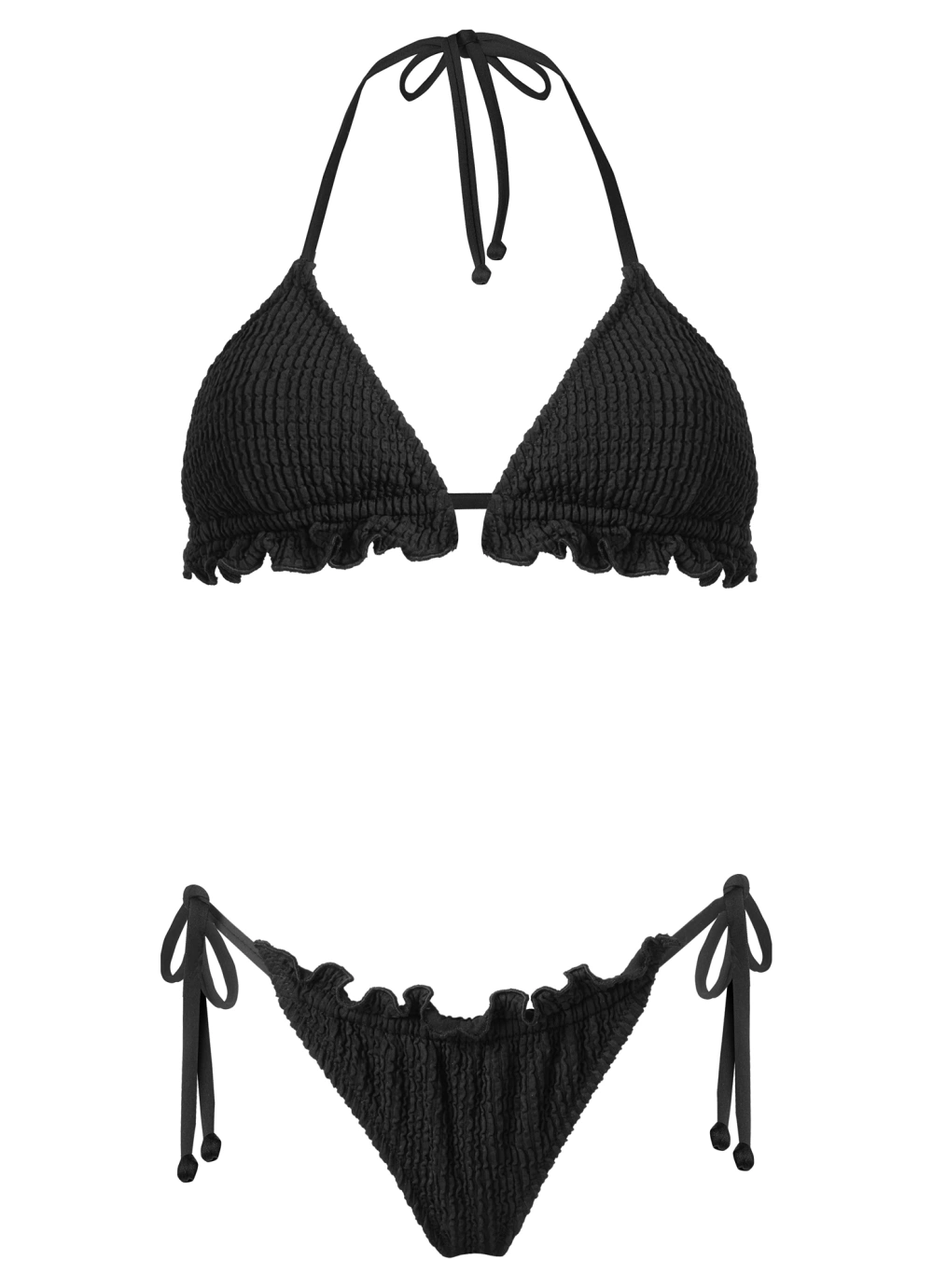 Stefania Frangista Μαγιό Set bikini Gigi curly SF2221BT/SF2221BB Black