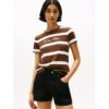 Tommy Hilfiger T-Shirt με κεντητό λογότυπο WW0WW45746-04P Legacy Brown/Ivory Silk