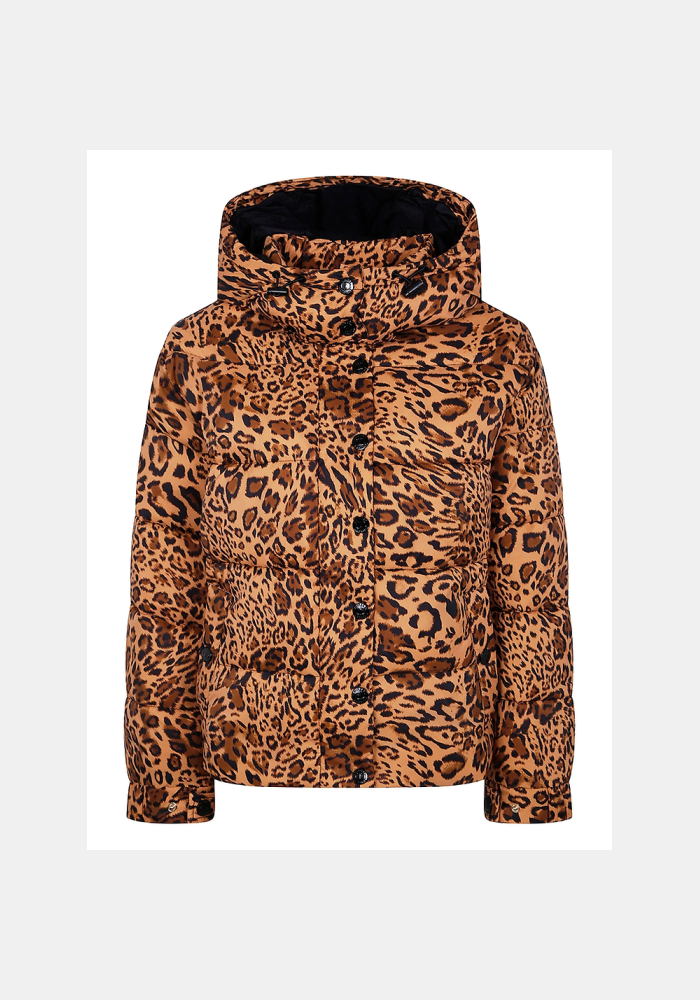 TWINSET μπουφάν με αποσπώμενη κουκούλα animal print 252TP245012737